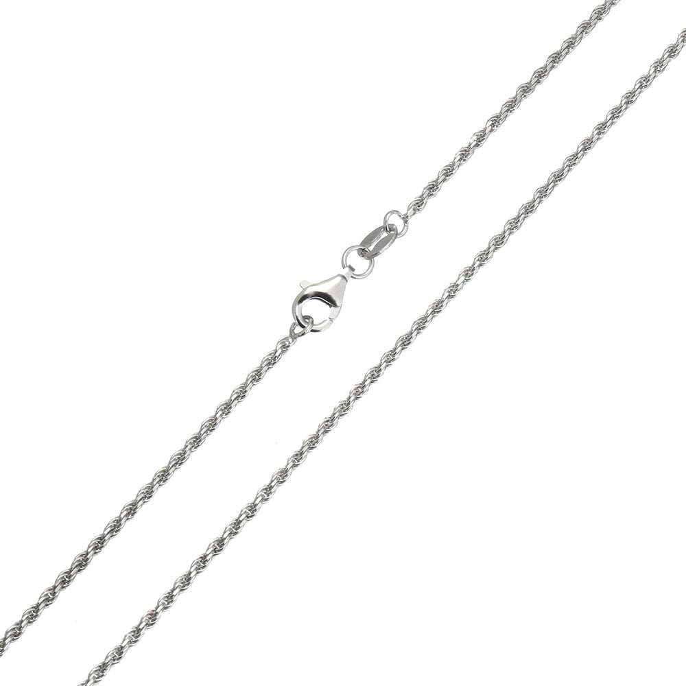 Disponibile Reale 925 Sterling Silver Slim Box Collana a catena Donna Uomo Bambini 40/45/50/55/60CM Gioielli kolye collares 