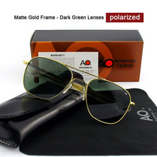 Load image into Gallery viewer, Aviation AO Polarized Sunglasses Men Brand Designer Vintage American Army Military Pilot Sun Glasses Woman Driver's lampshade