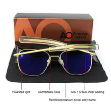 Load image into Gallery viewer, Aviation AO Polarized Sunglasses Men Brand Designer Vintage American Army Military Pilot Sun Glasses Woman Driver's lampshade