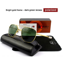 Load image into Gallery viewer, Aviation AO Polarized Sunglasses Men Brand Designer Vintage American Army Military Pilot Sun Glasses Woman Driver's lampshade