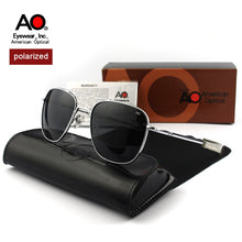 Load image into Gallery viewer, Aviation AO Polarized Sunglasses Men Brand Designer Vintage American Army Military Pilot Sun Glasses Woman Driver's lampshade