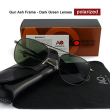 Load image into Gallery viewer, Aviation AO Polarized Sunglasses Men Brand Designer Vintage American Army Military Pilot Sun Glasses Woman Driver's lampshade