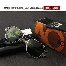 Load image into Gallery viewer, Aviation AO Polarized Sunglasses Men Brand Designer Vintage American Army Military Pilot Sun Glasses Woman Driver's lampshade