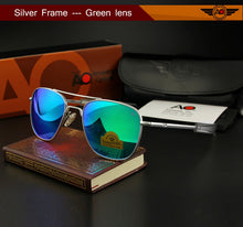 Load image into Gallery viewer, Aviation AO Sunglasses Men Brand Designer retro American Army Military Sun Glasses Glass Lens Woman Optical Gafas De Sol Hombre