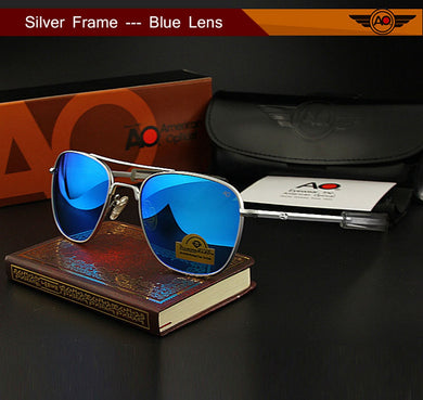 Aviation AO Sunglasses Men Brand Designer retro American Army Military Sun Glasses Glass Lens Woman Optical Gafas De Sol Hombre