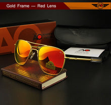 Load image into Gallery viewer, Aviation AO Sunglasses Men Brand Designer retro American Army Military Sun Glasses Glass Lens Woman Optical Gafas De Sol Hombre