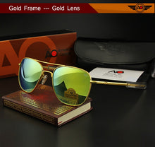 Load image into Gallery viewer, Aviation AO Sunglasses Men Brand Designer retro American Army Military Sun Glasses Glass Lens Woman Optical Gafas De Sol Hombre