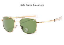 Load image into Gallery viewer, Aviation AO Sunglasses Men Woman Brand Designer Vintage American Army Military Sun Glasses Glass Lens Gafas De Sol Hombre Box