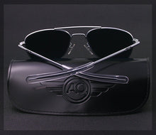 Load image into Gallery viewer, Aviation AO Sunglasses Men Woman Brand Designer Vintage American Army Military Sun Glasses Glass Lens Gafas De Sol Hombre Box