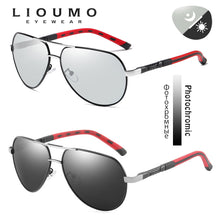Load image into Gallery viewer, Aviation Discoloration Driving Photochromic Sunglasses Men Polarized Chameleon Day Night Vision UV400 Women gafas de sol hombre