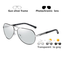 Load image into Gallery viewer, Aviation Discoloration Driving Photochromic Sunglasses Men Polarized Chameleon Day Night Vision UV400 Women gafas de sol hombre