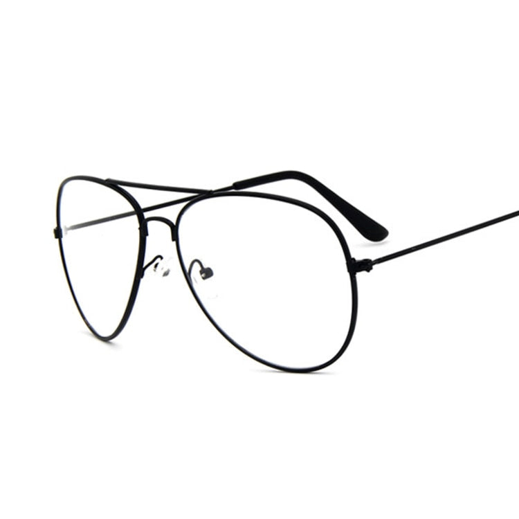 Aviation Gold Frame Sunglasses Male Classic Eyeglasses Transparent Clear Lens Optical Women Men Glasses Pilot Style