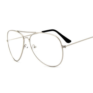 Aviation Gold Frame Sunglasses Male Classic Eyeglasses Transparent Clear Lens Optical Women Men Glasses Pilot Style
