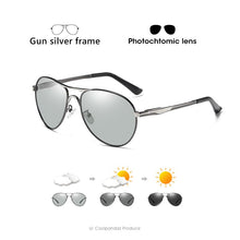 Carica l'immagine nel visualizzatore di Gallery, Aviation Intelligent Chameleon Glasses Pochromic Sunglasses Men Polarized Women Driving Eyewear Goggles UV400 zonnebril heren