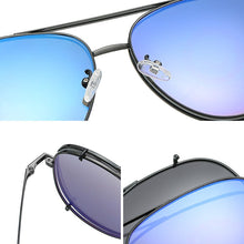Load image into Gallery viewer, Aviation Magnet Clip On Glasses Men Frame Prescription Polarized Magnet Clip On Sunglasses Male Myopia Optical Eyeglasses Frame