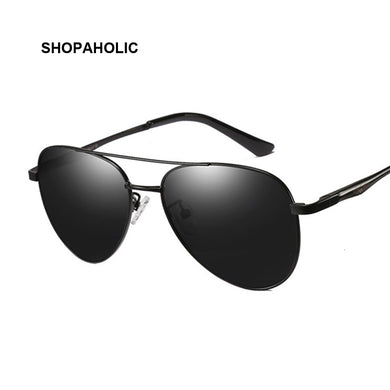 Aviation Metail Frame Quality Oversized Spring Leg Alloy Men Sunglasses Polarized Brand Design Pilot Male Sun Glasses Female