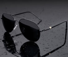 Load image into Gallery viewer, Aviation Metail Frame Quality Oversized Spring Leg Alloy Men Sunglasses Polarized Brand Design Pilot Male Sun Glasses Driving