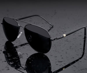 Aviation Metail Frame Quality Oversized Spring Leg Alloy Men Sunglasses Polarized Brand Design Pilot Male Sun Glasses Driving