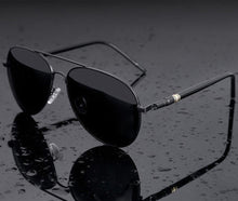 Load image into Gallery viewer, Aviation Metail Frame Quality Oversized Spring Leg Alloy Men Sunglasses Polarized Brand Design Pilot Male Sun Glasses Driving