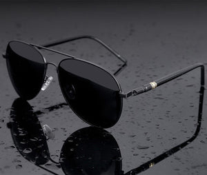 Aviation Metail Frame Quality Oversized Spring Leg Alloy Men Sunglasses Polarized Brand Design Pilot Male Sun Glasses Driving