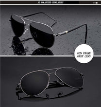 Load image into Gallery viewer, Aviation Metail Frame Quality Oversized Spring Leg Alloy Men Sunglasses Polarized Brand Design Pilot Male Sun Glasses Driving