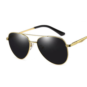 Aviation Metail Frame Quality Oversized Spring Leg Alloy Men Sunglasses Polarized Brand Design Pilot Male Sun Glasses Female