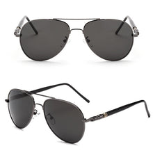 Load image into Gallery viewer, Aviation Metail Frame Quality Oversized Spring Leg Alloy Men Sunglasses Polarized Design Pilot Male Sun Glasses Driving
