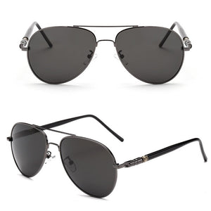 Aviation Metail Frame Quality Oversized Spring Leg Alloy Men Sunglasses Polarized Design Pilot Male Sun Glasses Driving