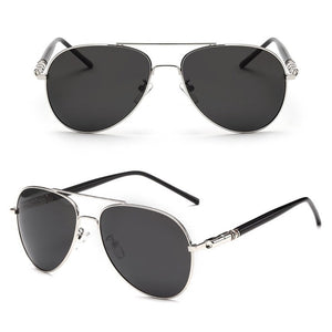 Aviation Metail Frame Quality Oversized Spring Leg Alloy Men Sunglasses Polarized Design Pilot Male Sun Glasses Driving