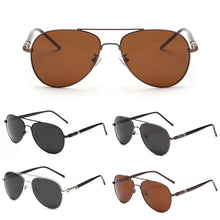 Load image into Gallery viewer, Aviation Metail Frame Quality Oversized Spring Leg Alloy Men Sunglasses Polarized Design Pilot Male Sun Glasses Driving