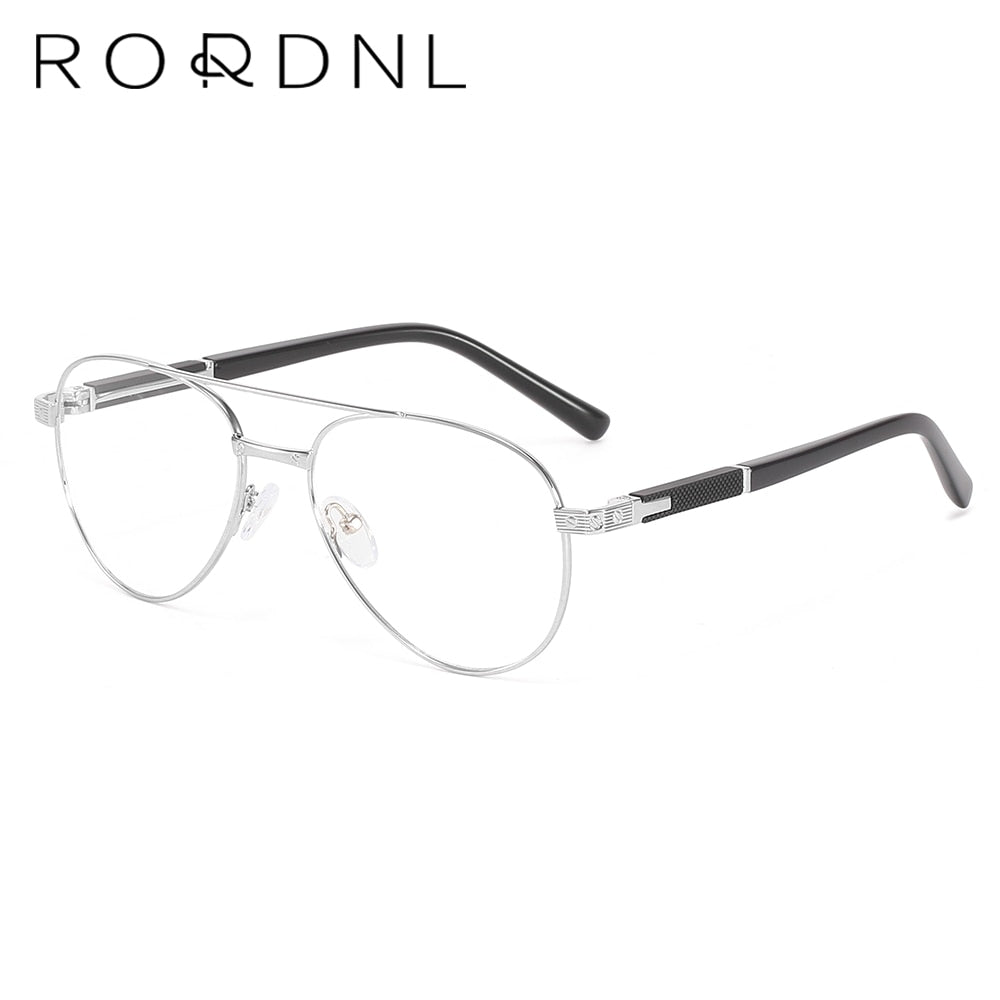 Aviation Optical Glasses Frame Men Myopia Prescription Eyeglasses Frame Male Pilot Double Beam Design Alloy Eyewear Frame Brand