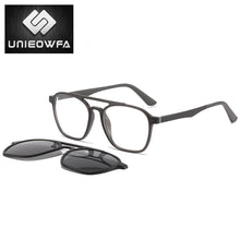 Load image into Gallery viewer, Aviation Optical Myopia Glasses Frame Men Black Prescription Eyeglasses Frame Male Pilot Polarized Magnet Clip On Sunglasses Men