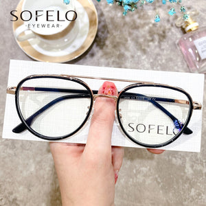 Aviation Optical Myopia Glasses Frame Women Luxury Brand Prescription Eyeglasses Frame Men Anti Blue Light Computer Spectacles