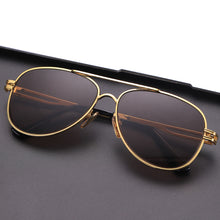 Load image into Gallery viewer, Aviation Pilot Sunglasses Man Natural Crystal Stone Sun Glasses Driver Shades Male Anti Eye Dry Scratch UV400