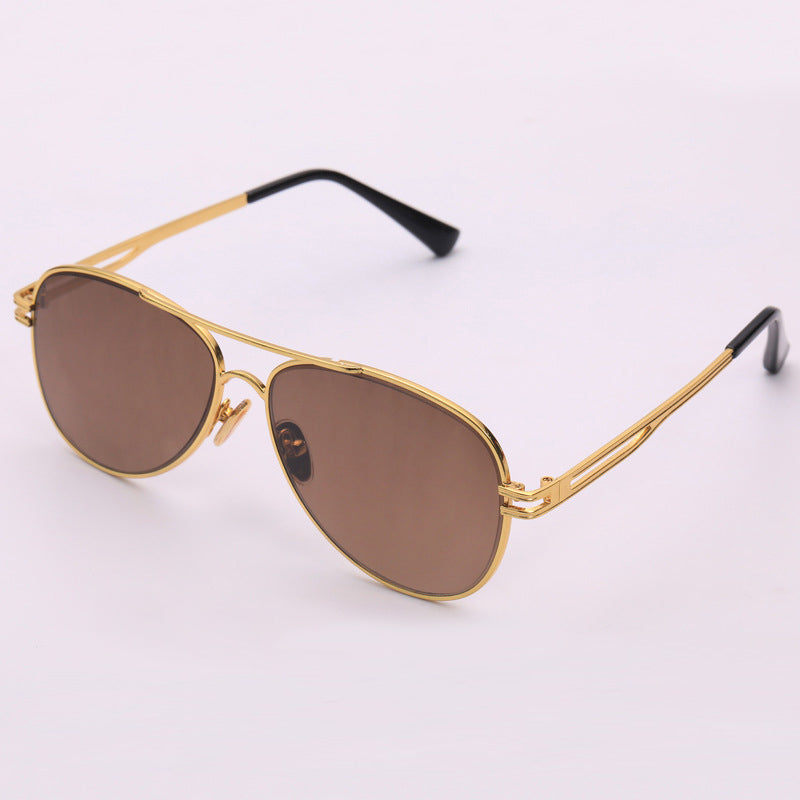 Aviation Pilot Sunglasses Man Natural Crystal Stone Sun Glasses Driver Shades Male Anti Eye Dry Scratch UV400