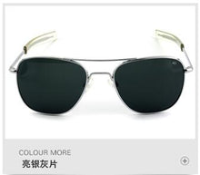 Load image into Gallery viewer, Aviation Sunglasses Men 2022 high quality brand rectangle American Army Military Optical AO Sun Glasses polit Oculos de sol