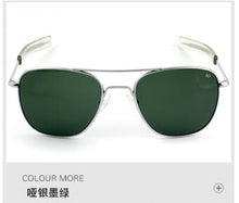 Load image into Gallery viewer, Aviation Sunglasses Men 2022 high quality brand rectangle American Army Military Optical AO Sun Glasses polit Oculos de sol