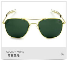 Load image into Gallery viewer, Aviation Sunglasses Men 2022 high quality brand rectangle American Army Military Optical AO Sun Glasses polit Oculos de sol