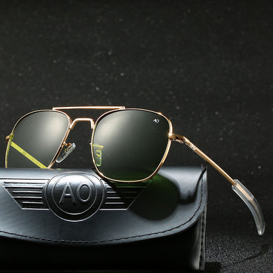 Aviation Sunglasses Men 2023 American Army Military Optical Sun Glasses ao 8052 polit driving glasses rectangle Oculos de sol