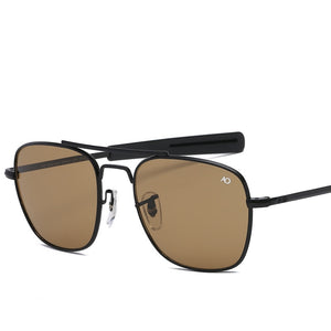 Occhiali da sole per l'aviazione Uomo 2023 Occhiali da sole ottici militari dell'esercito americano ao 8052 occhiali da guida polit rettangolo Oculos de sol 