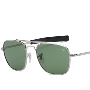 Occhiali da sole per l'aviazione Uomo 2023 Occhiali da sole ottici militari dell'esercito americano ao 8052 occhiali da guida polit rettangolo Oculos de sol 