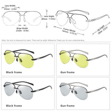 Load image into Gallery viewer, Aviation Sunglasses Men Polarized Brand Day Night Vision Driving Glasses Women Photochromic Sun Glasses Male UV400 Oculos De Sol