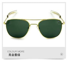 Load image into Gallery viewer, Aviation Sunglasses Men women 2020 American Army Military Optical AO rectangle driving glasses pilot Oculos de sol masculino