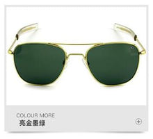 Load image into Gallery viewer, Aviation Sunglasses Men women 2023 American Army Military Optical AO rectangle driving glasses pilot Oculos de sol masculino