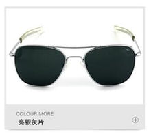 Load image into Gallery viewer, Aviation Sunglasses Men women 2023 American Army Military Optical AO rectangle driving glasses pilot Oculos de sol masculino