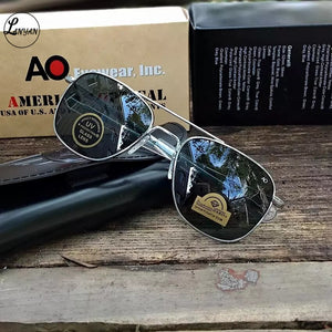 Aviation Sunglasses Men women 2023 American Army Military Optical AO rectangle driving glasses pilot Oculos de sol masculino