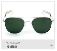 Load image into Gallery viewer, Aviation Sunglasses Men women 2023 American Army Military Optical AO rectangle driving glasses pilot Oculos de sol masculino