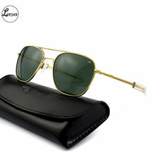Load image into Gallery viewer, Aviation Sunglasses Men women 2023 American Army Military Optical AO rectangle driving glasses pilot Oculos de sol masculino