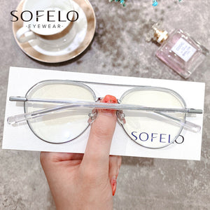 Aviation Transparent Optical Glasses Frame Women Clear Myopia Prescription Eyeglasses Frame UV Anti Blue Light Computer Eyewear