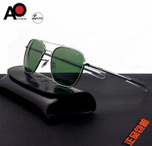 Load image into Gallery viewer, Aviation rectangle Sunglasses Men women 2022 uv400 American Army Military Optical AO Sun Glasses pilot  Oculos de sol masculino